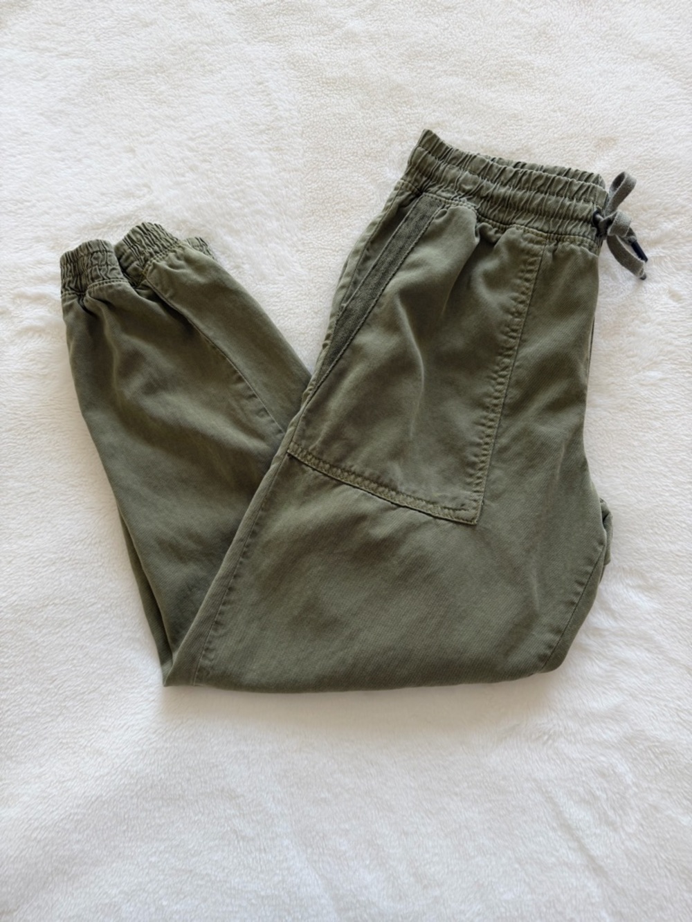 Zara Olive Green Drawstring Joggers
